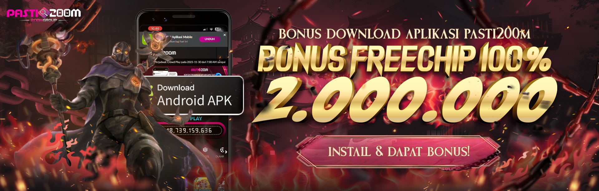 BONUS DOWNLOAD APK FREECHIP 100% 2 JUTA