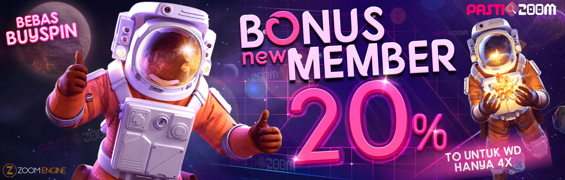 BONUS NEW MEMBER 20% PASTI200M