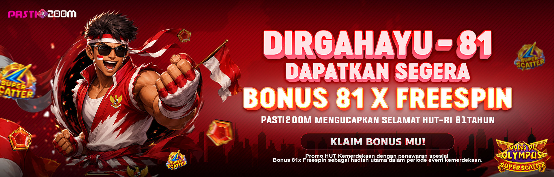 BONUS FREESPIN KEMERDEKAAN 2026 PASTI200M